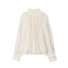 Womens Winter Loose Fit Pleated Turtleneck Shirt Top Streetwear Casual Long Sleeve Blouse