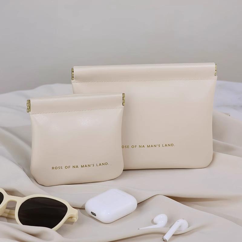 Portable Waterproof Storage Pouch with Snap Closure Multi-Functional Cosmetic Organizer for Travel and Daily Use