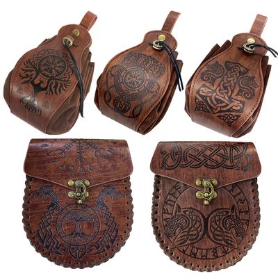Mittelalterliche Wikinger-Minitasche, Münzen, Retro-Tasche, Beutel für Männer und Frauen, Cosplay, LARP, Kostümzubehör