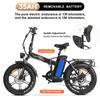 Electric Bike Foldable EMOKO C94 20" 1000W Motor City Ebike 48V 35AH Max Range 200Km 7 Speed Black