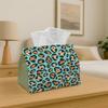 1pc Contemporary Pop Art Tissue Holder - Leopard Print Design, Sturdy Napkin Organizer for Vehicle, Kitchen, Dining Area, Home Decoration - Stylish Ta