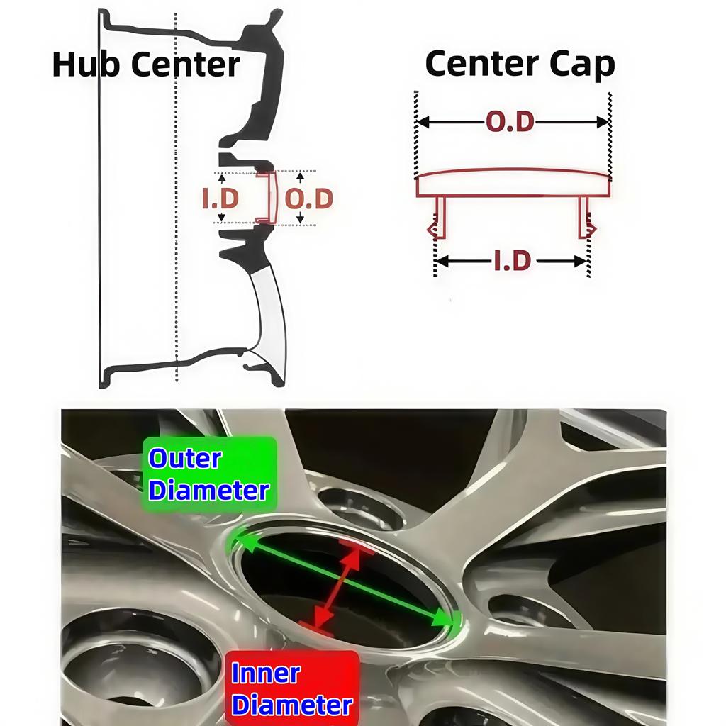 4pcs 60mm 64mm 65mm 68mm 69mm No Logo Emblem Car Wheel Center Caps Wheels Hub High Cap Rim Hubcaps Dust Cover Car Accessories