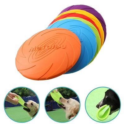 Hundespielzeug TPR Frisbee Mode Mehrfarbig Widerstandsfähige Kauspielzeuge Welpe Outdoor-Spiel Training Interaktives Zubehör
