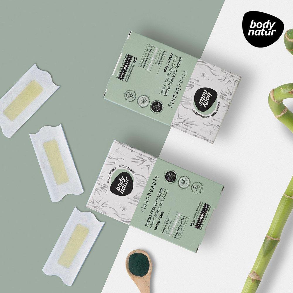 

[BODY NATUR] Clean Beauty Hair Removal Wax Strip Face (12 sheets)