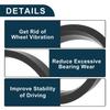 OD 76.1mm to ID 66.6mm Car Wheel Hub Centric Rings Black Polycarbonate 2 Pcs