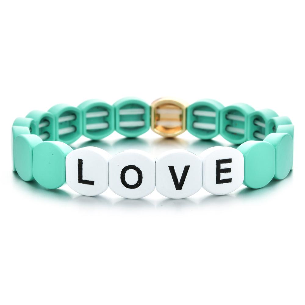 Fashion Bracelet Alloy Paint New Bracelet Honeycomb LOVE Bracelet