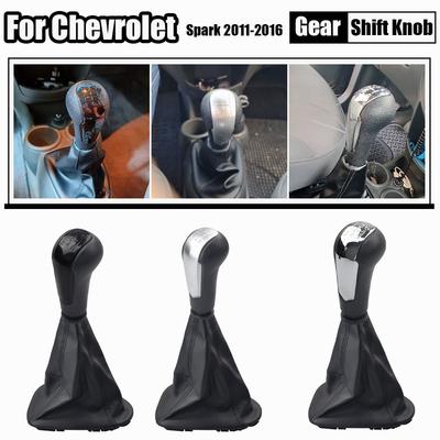 5 Speed Manual Car Gear Shift Lever Knob with Boot Cover for Chevrolet Spark Holden Barina Spark M300 2011-2015 Accessories