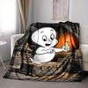 1Pc Ghost Candlelight Blanket Soft And Comfortable Casual Warm Camping Travel Christmas Halloween Xmas Gift M929134