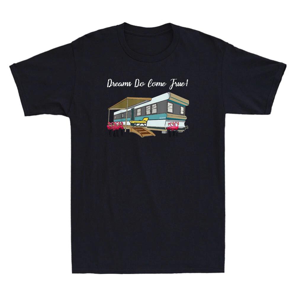 White Trash Rednecks Pink Flamingos Funny Caravan Camping Trailer Men s T-Shirt 3XL