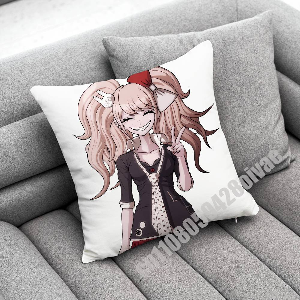 D-Danganronpa Chiaki Nanami Junko Enoshima Throw Pillow Case For Decoration 35X35Cm 45Cm Square Home Pillowcase Case