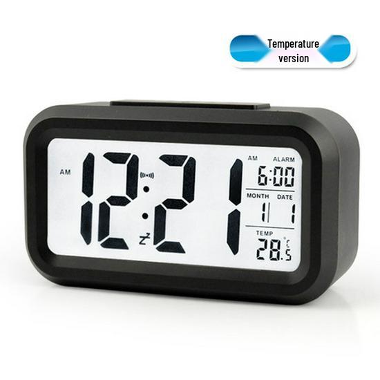 LED Digital Alarm Clock with Smart Night Light - Creative, Kid-Friendly Gift Chinese Version Green White Light