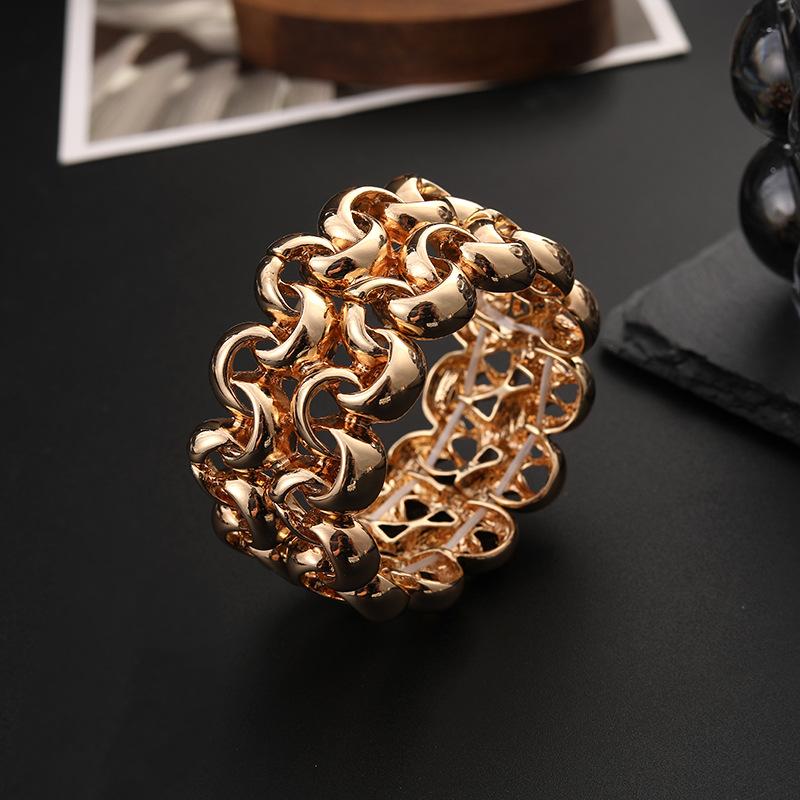 New Fashionable and High-end Alloy Versatile Elastic Rope Metal Bracelet