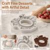 Pink Color Silicone Fondant Mold 3D Sculpted Pattern Chocolate Mould Baking Decor Tool  Baking Use
