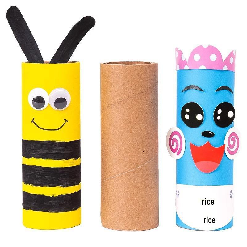 DIY Art Creativity: Handmade White Embryo Paper, Painting Scroll, Round Core Tube, Toilet Roll for Graffiti and Packaging
