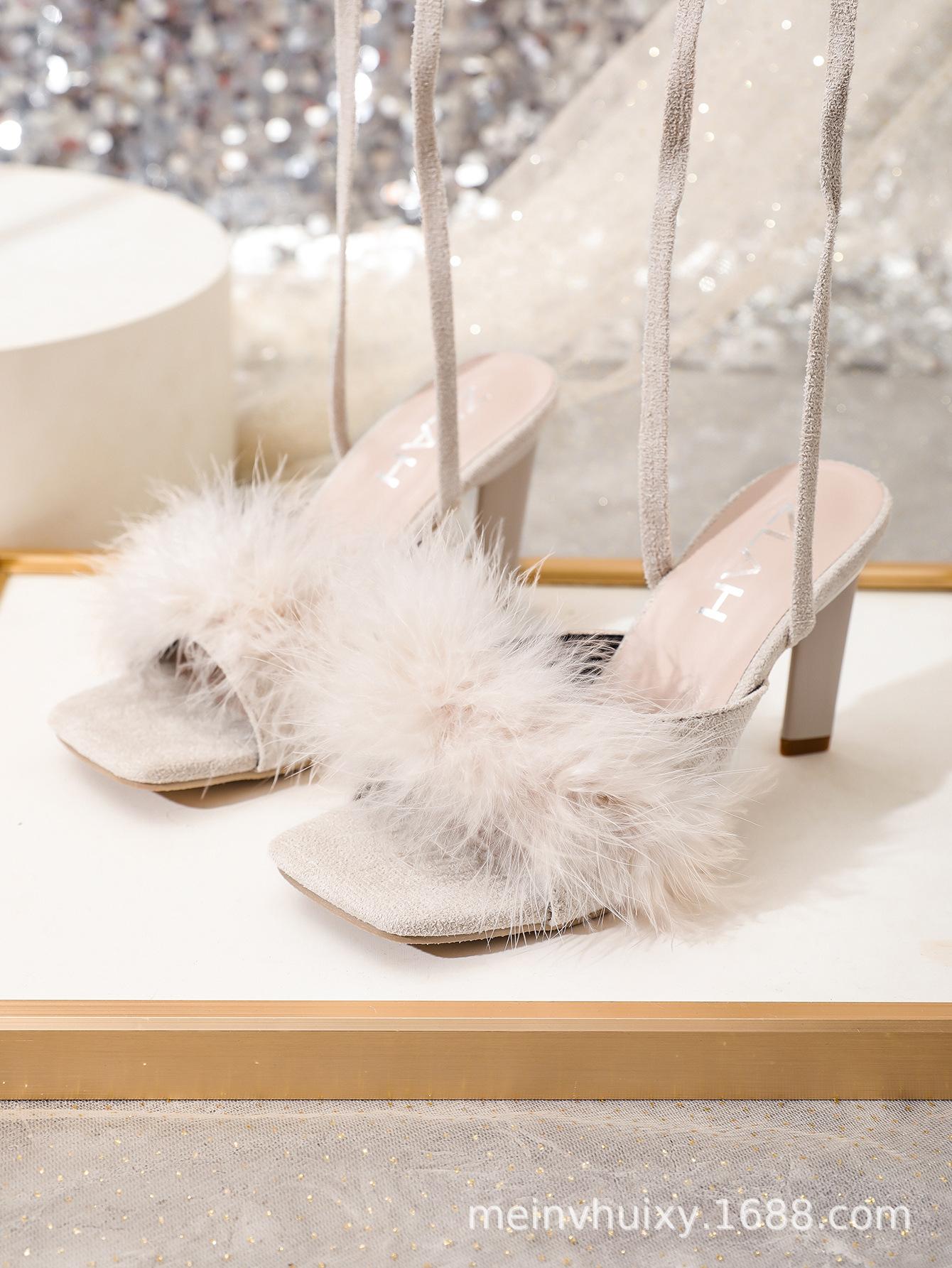 

Мао Мао босоножки на высоком каблуке сандалии большого размера женские шпильки с перекрестными ремешками женская обувь 43