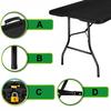 Bali Black Folding Catering Table 180cm in a Black Portable Case