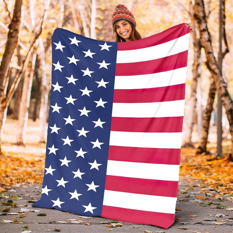1pc American flag blanket, al season lightweigh Poster blanket home office outdoor nap multifunc Poster blanketional blanket