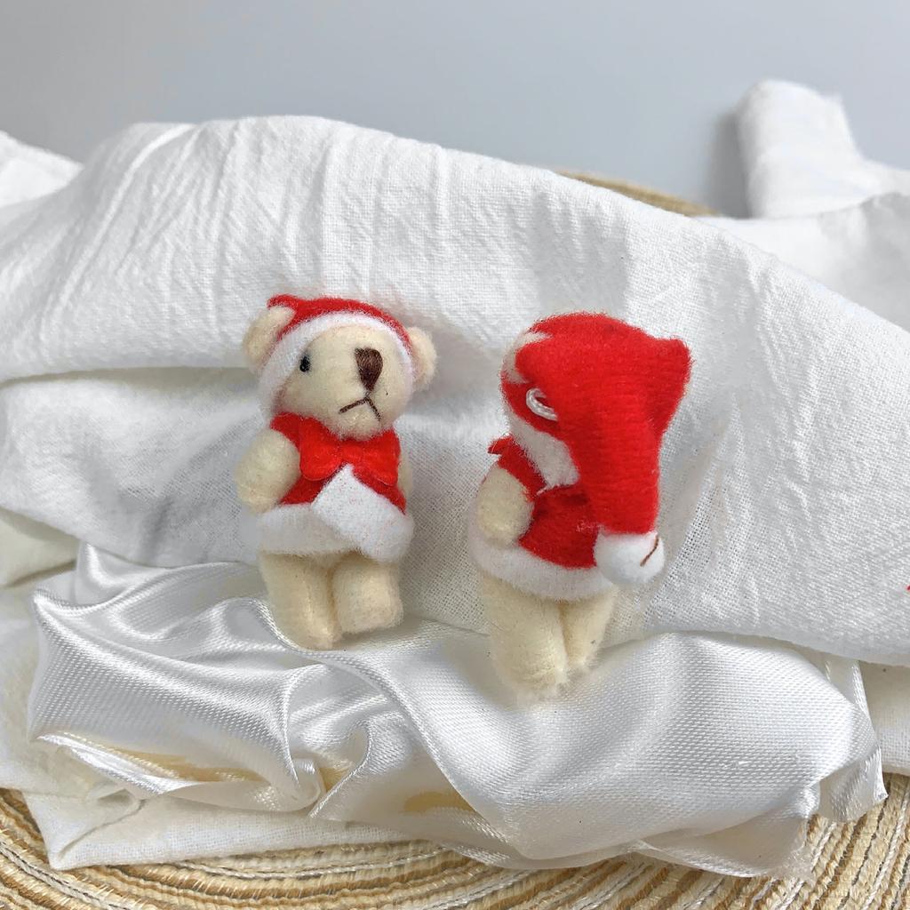 5 Adet Mini Teddy Ayıcık Peluş Oyuncaklar 4cm Küçük Ayı Eklemli Doldurulmuş Oyuncak 4 Eklemli Hareketli Hayvan Peluş Bebek DIY Kolye Noel Hediyesi