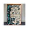 SeaVint Vintage Mermaids Tin Sign Rustic Coastal-Themed Wall Art Indoor Outdoor Home Patio Garden Decorative Plaque