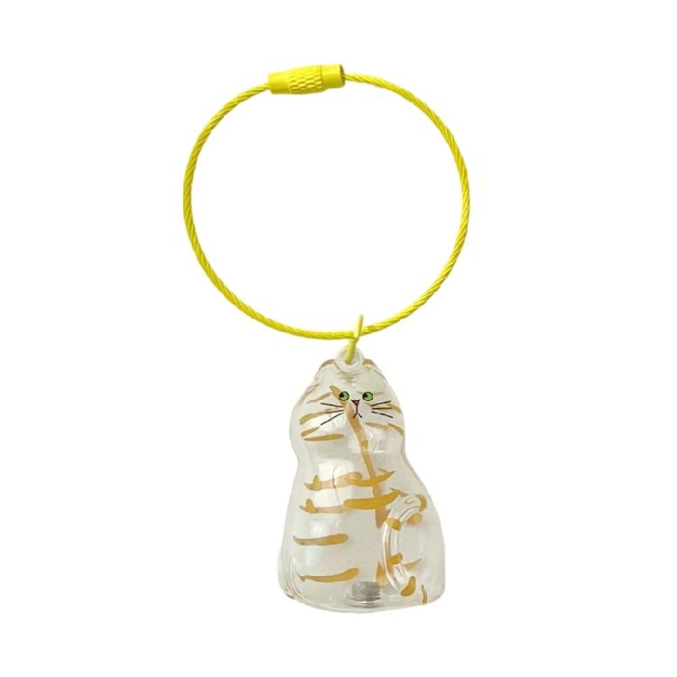 Textured Feline Hair Organiser Case Pendant Keychain Novelty Memorial Gift Box Accessory For Practical Gift Giving
