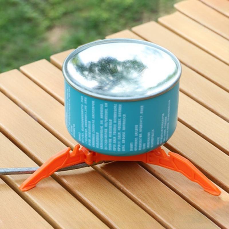 Stable Outdoor Cooking Stand Regulable Angles Folds Flat Stove Holder For Gas Canisters Nonslip Base