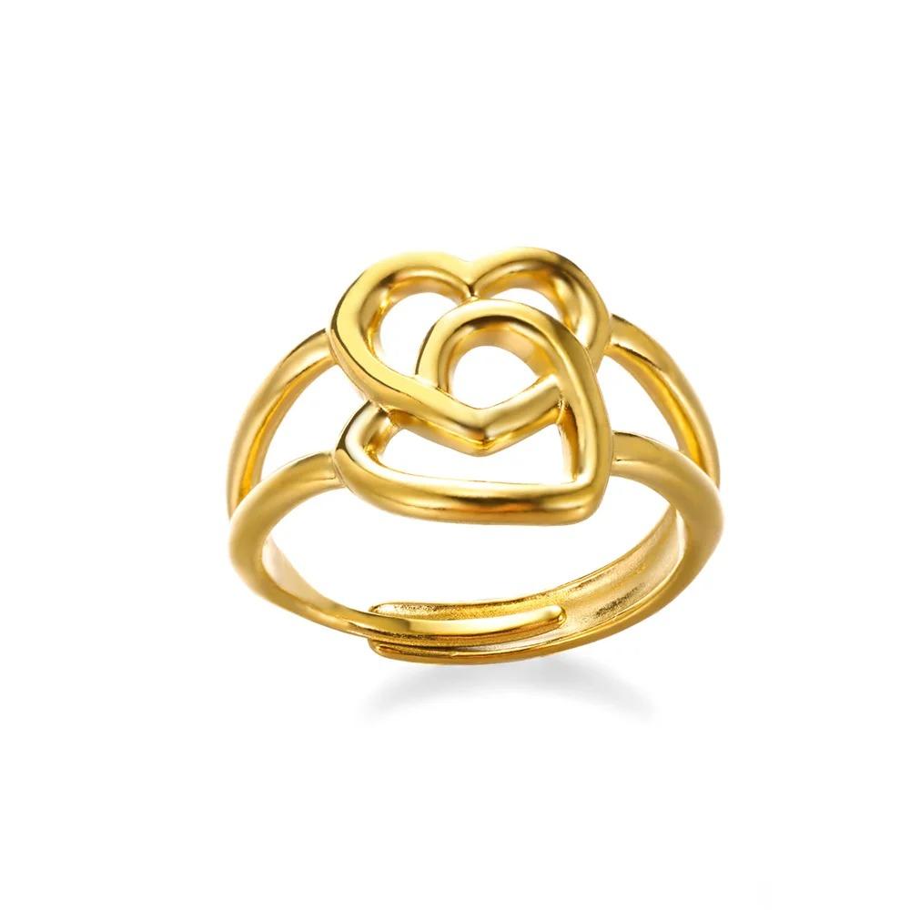 Zircon Little Heart Rings For Women Minimalism Heart Ring Stainless Steel Finger Dainty Ring Valentine Gifts