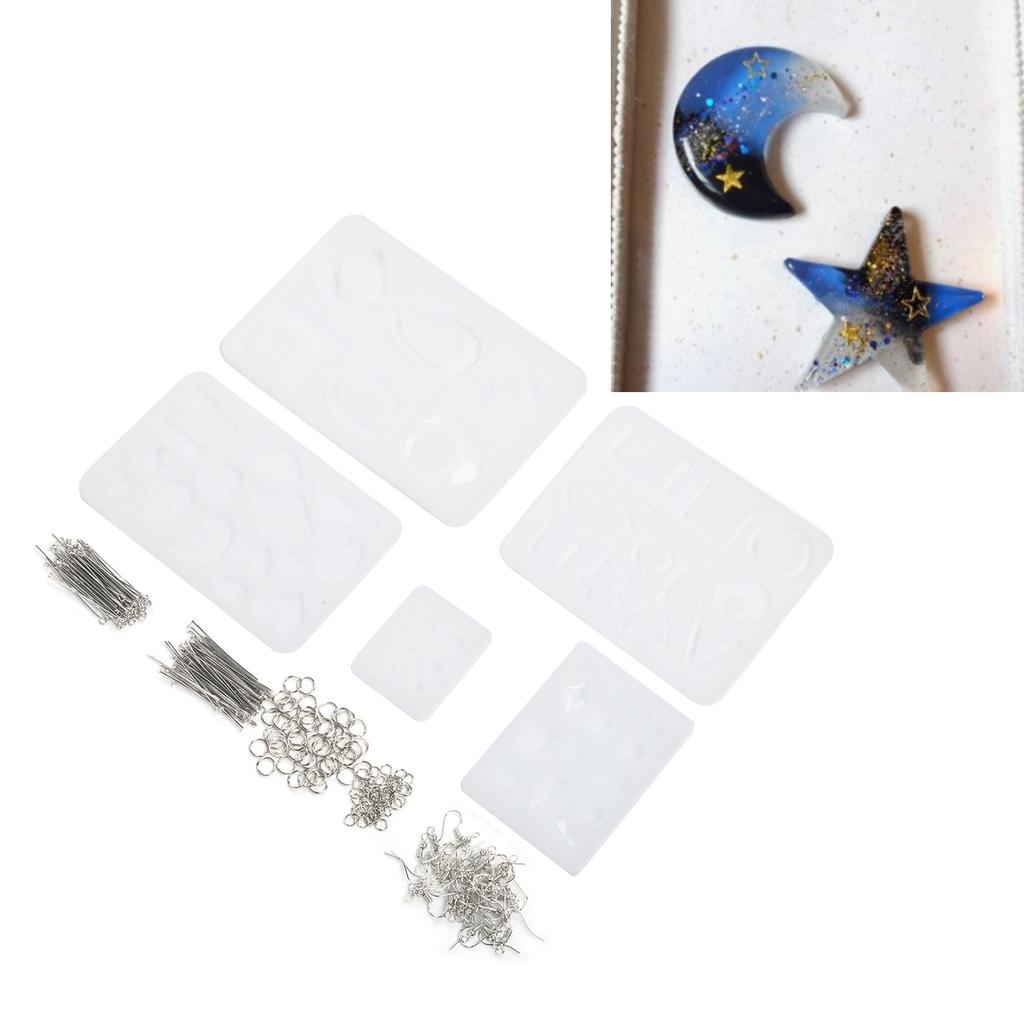 Crystal Epoxy Mold Kit Silicone DIY Jewelry Making Mould Pendant Necklace Craft Tool