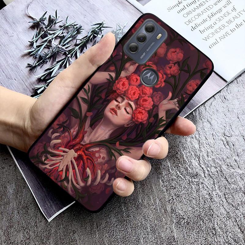 Flower Girl Art Phone Case For Moto G84 G22 G32 G42 G52 G62 G53 G72 G60 G60S G100 G10 G20 G30 G13 G50 G 5G G Pure