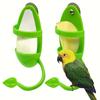 Bird Cuttlebone Holder with Feeding Dish for Parrots and Parakeets Calcium Supplement and Foraging Toy