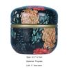 Tea Can Flower Print Wear-Resistant Tinplate Tin Can with Sealed Cover Home Storage