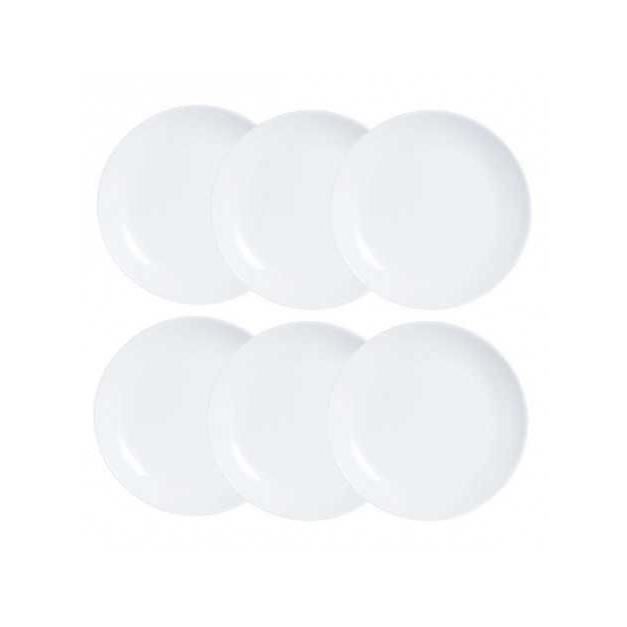 Service de vaisselle - Luminarc - Diwali - 6 pcs - Verre - Blanc - 19 cm