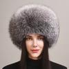 Hot Sale 100% Natural Fox Fur Hat Women Caps  Winter Warm Hat Thick Fur Cap Female Fashion For Women Hat With Earmuffs Hats