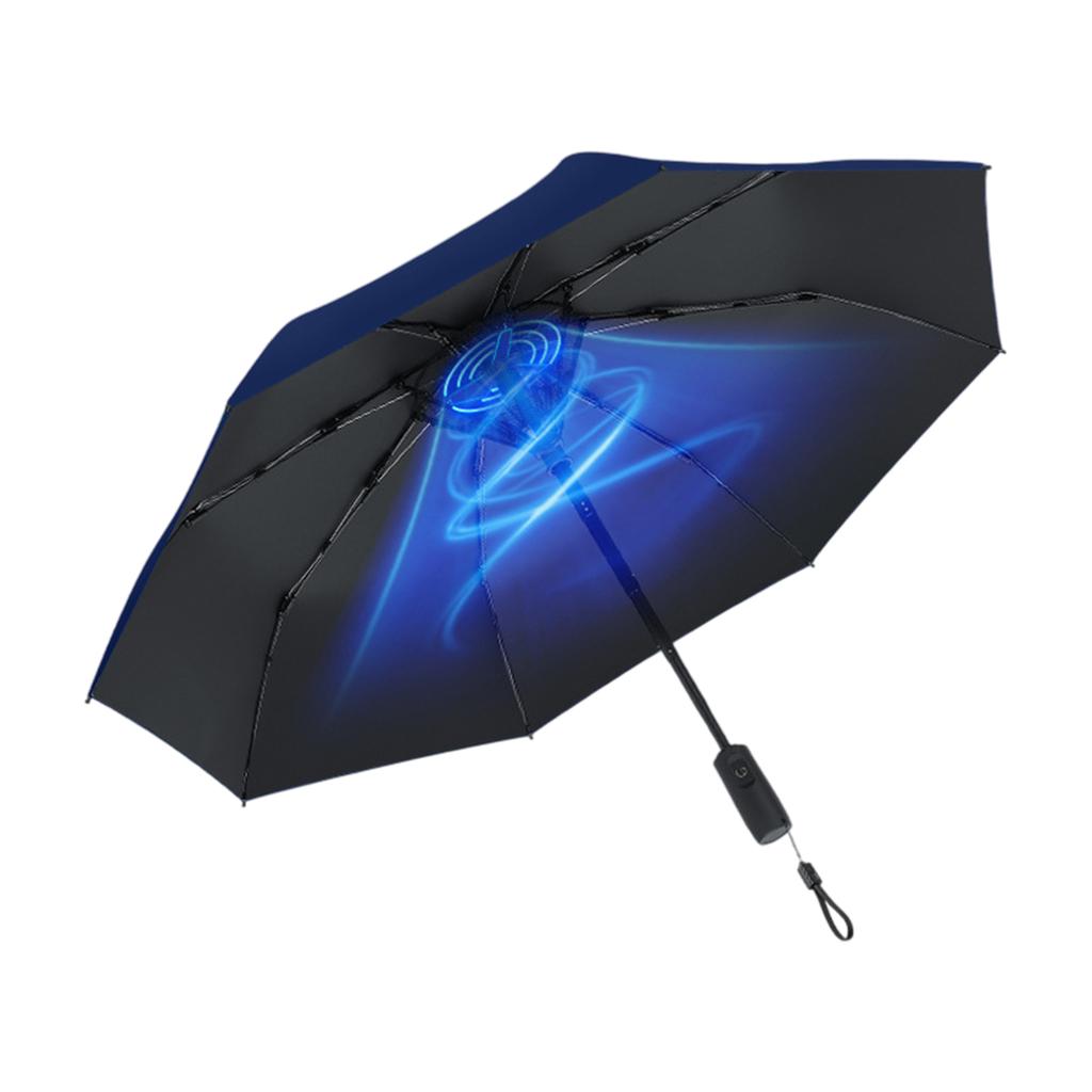 Strong Anti-ultraviolet Parasol with Electric Fan and Rainproof Function Dual-speed Wind Adjustment Outdoor Parasol