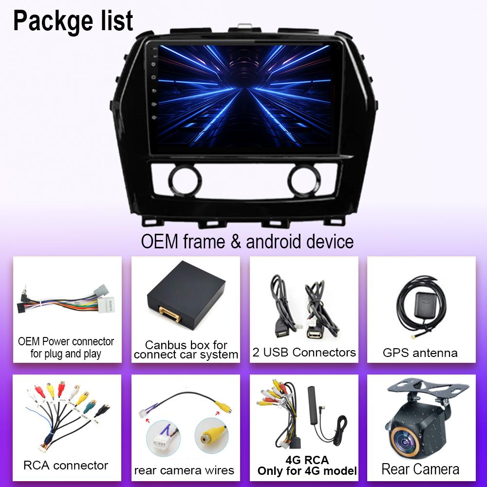 Android 14 For Nissan Maxima A36 2015 - 2020 Stereo WIFI Navigation Multimedia Screen GPS Auto Radio Head Unit Carplay 2 Din DVD