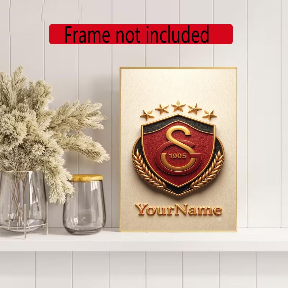 Galatasaray Personalized Name Round Diamond Painting Kit Diamond Embroidery Painting Rhinestones Mosaic Frameless Handwork Decoration Arts