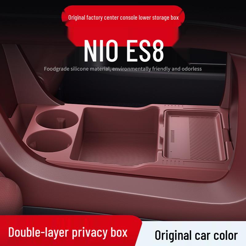 Compatible with 26 Nio ES8 Models: Center Console Glasses Organizer & Storage Box for Car.
