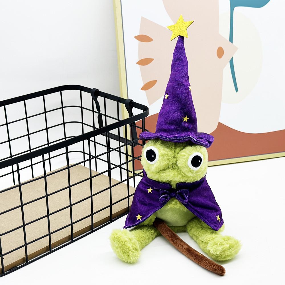 Moonlight Frog Manor Wizard Plush Toy Pp Cotton Filling For Playroom And Gift