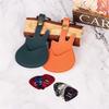 Guitar Pick Container Guitar Accessory Tool Pocket with Keychain Guitar Pick Holder Guitar Pick Pouches PU Texture