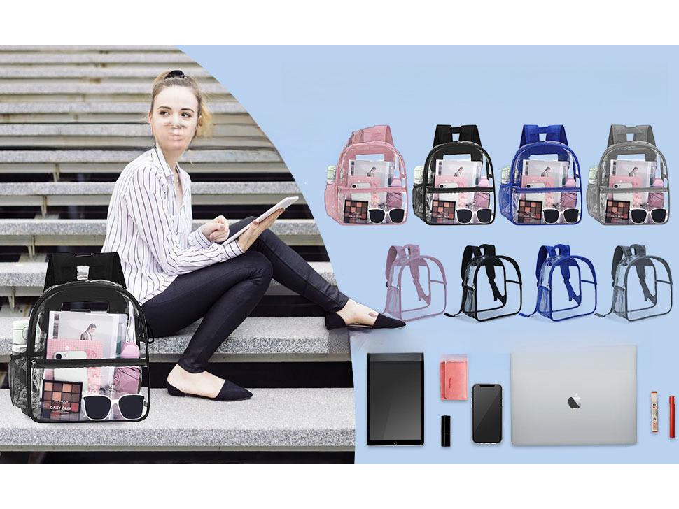 Unisex Transparent PVC Backpack: Large Capacity, Stylish, Sports & School Use