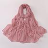 Pearl Chiffon Starry Bow Rhinestone Long Scarf Muslim Women Headscarf