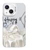 Applicable To Apple 13 Mobile Phone Case Iphone15plus Silk Bow Bracket 14 Color Silver Matte 13 High-end Sense