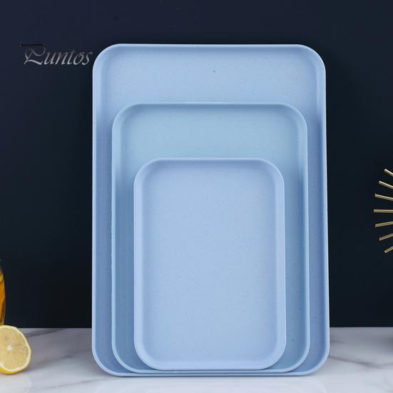 Multi-use Large Capacity Serving Tray Plastic Practical Food-grade Storage Tray for Home