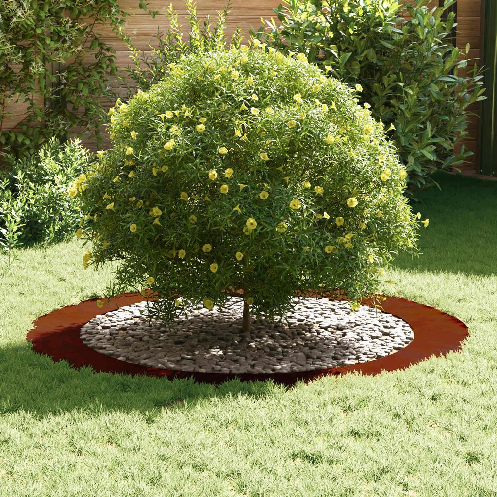 Suitable for Flat Tree Ring Brown Ø90 120 Cm Weather Resistant Steel