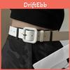 Fashion Pu Leather Wide Belt With Metal Buckle For Women Casual Style