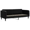 Vidaxl Sofa Z Materacem Do Spania, Czarna, 80X200 Cm, Aksamit