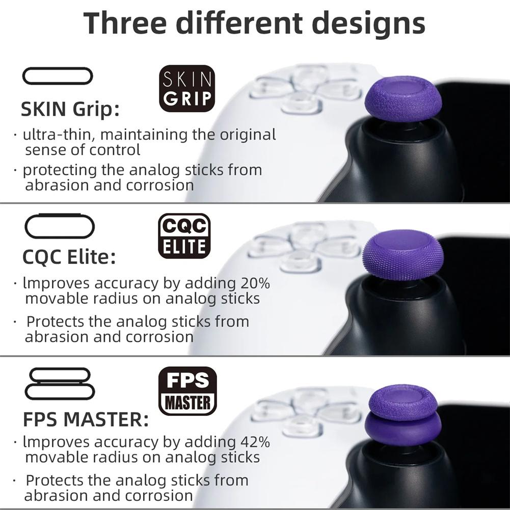 6 Pièces Adhésifs Antidérapants pour Joystick Thumb Stick Grip Caps Couvercle de Joystick pour Manette de Jeu Compatible Pour Manette PS Portal