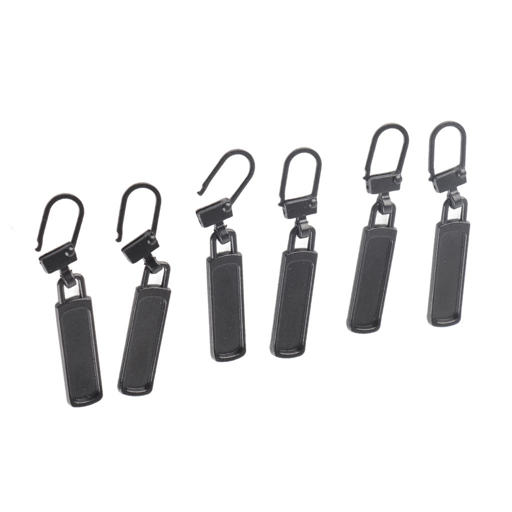 6Pcs Zipper Pull Tab Rustproof Detachable Colred Zipper Pull Replacement for Clothing Luggage Shoes