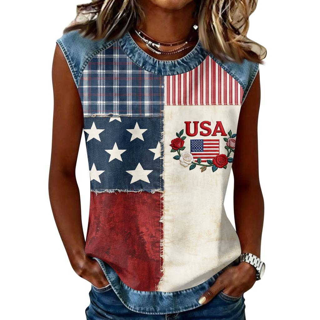 Camiseta informal de manga larga para mujer con cuello redondo y estampado