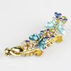 Women Elegant Crystal Diamond Hairpin Resin Butterfly Shaped Banana Hair Clip Claw Ponytail Holder Headwear Barrette