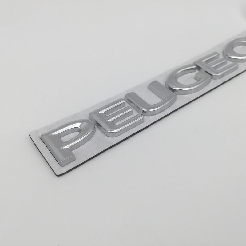 1pcs 3D metal GT 206 207 301 307 308 408 508 car Letter Emblem Rear tail trunk Decals badge sticker Decal styling Accessories